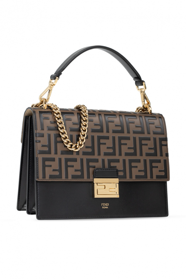 Fendi kan u leather shoulder online bag